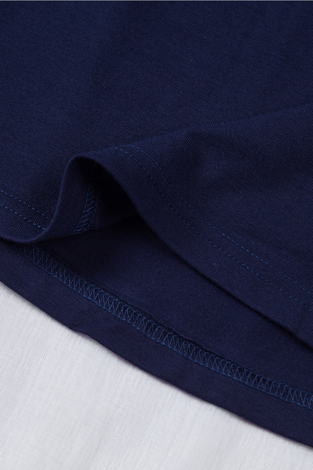 Blank T Shirt - Dark Blue Casual Solid Color Crew Neck Tee Customized