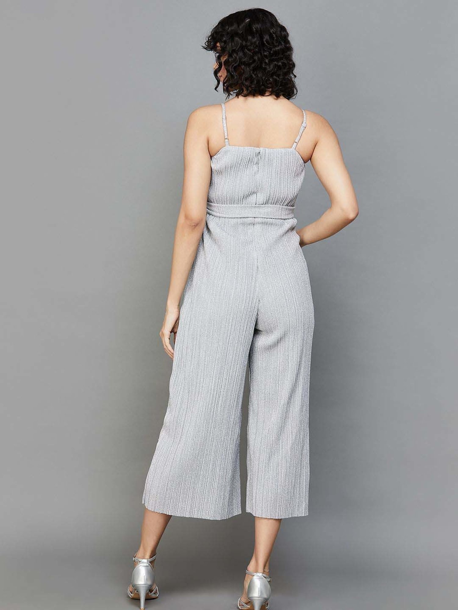 Ginger by Lifestyle Grey Pleated Jumpsuit