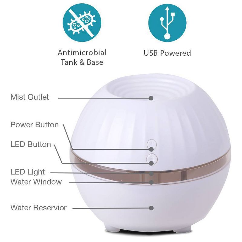 Air Innovations Ultrasonic Cool Mist Personal Humidifier White
