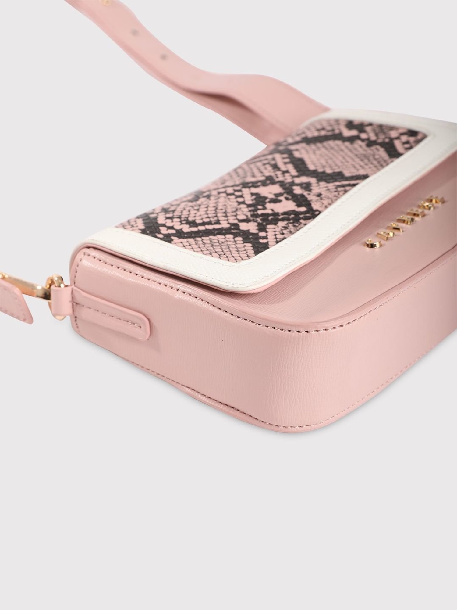 Caprese Pink Textured Small Sling Handbag