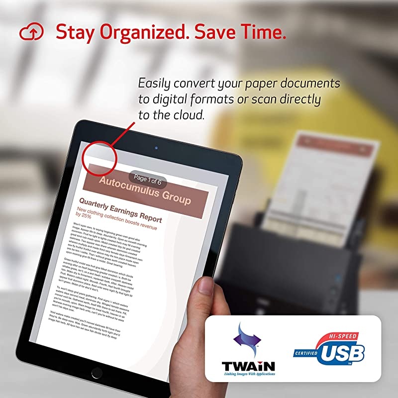 ImageFORMULA DR-C225 II Office Document Scanner, Black - 3258C002