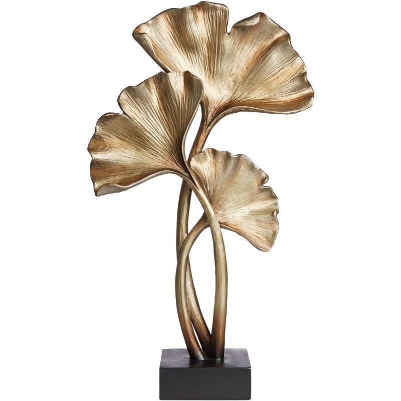Kensington Hill Matte Copper 21" High Ginkgo Leaves Sculpture