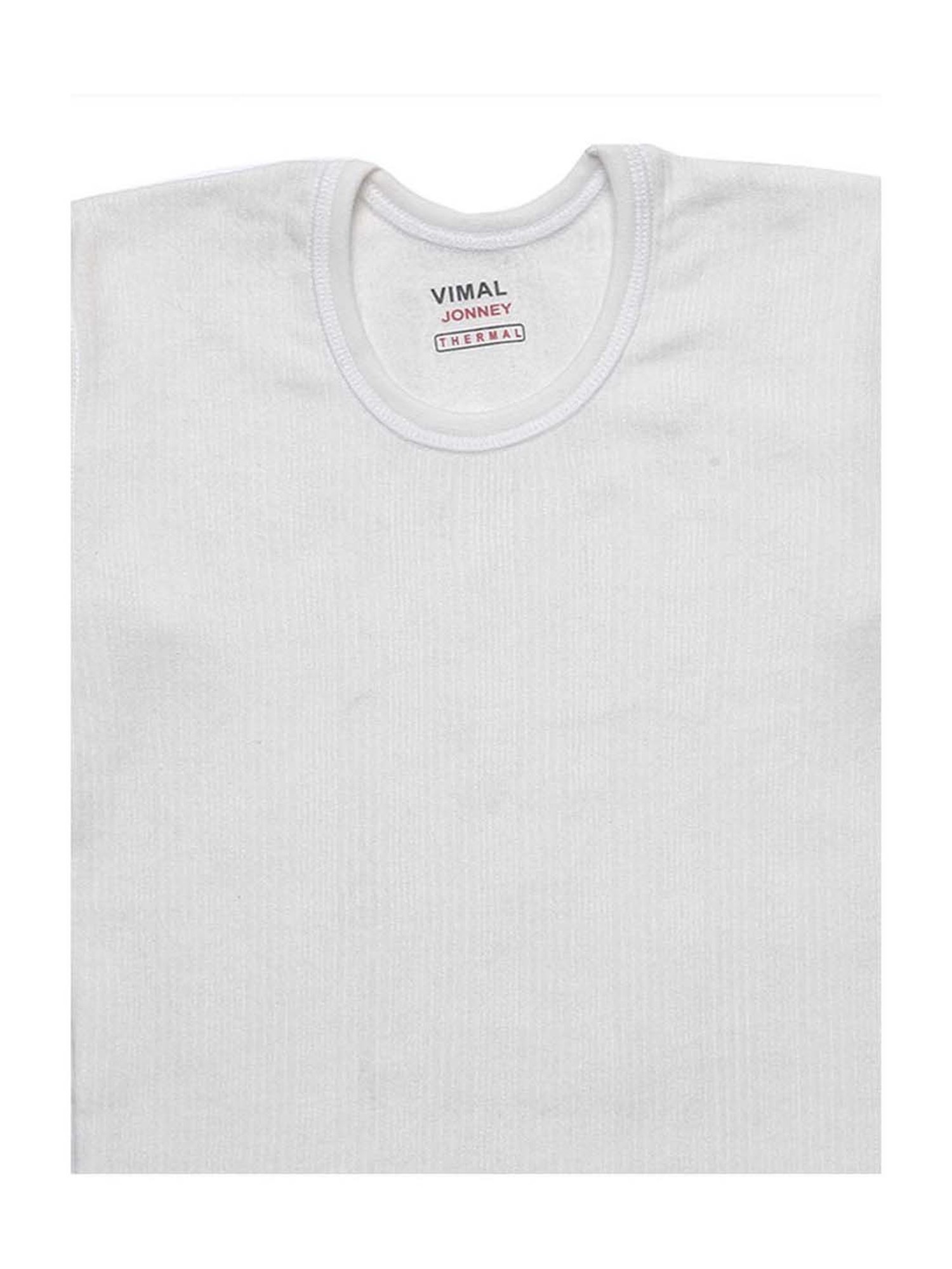 Vimal Jonney Kids White Regular Fit Thermal Top