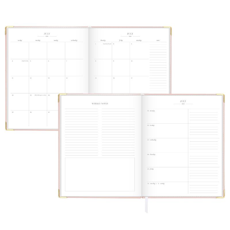 2021-22 Academic Planner 9.875" x 7.875" Casebound Weekly/Monthly Pink Dot - Sugar Paper™