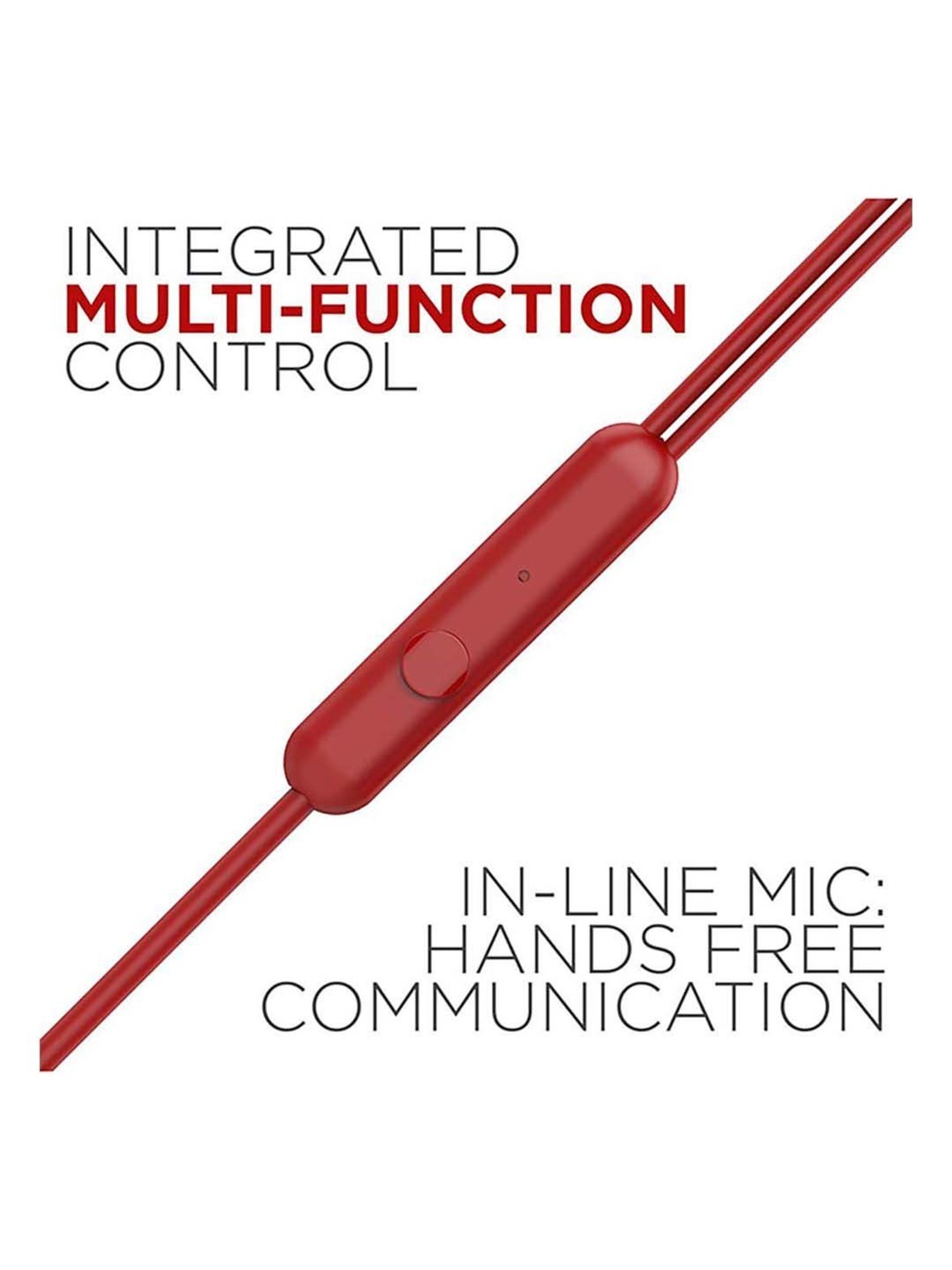 boAt Bassheads 102 in Ear Wired Earphones with Mic(Fiery Red)
