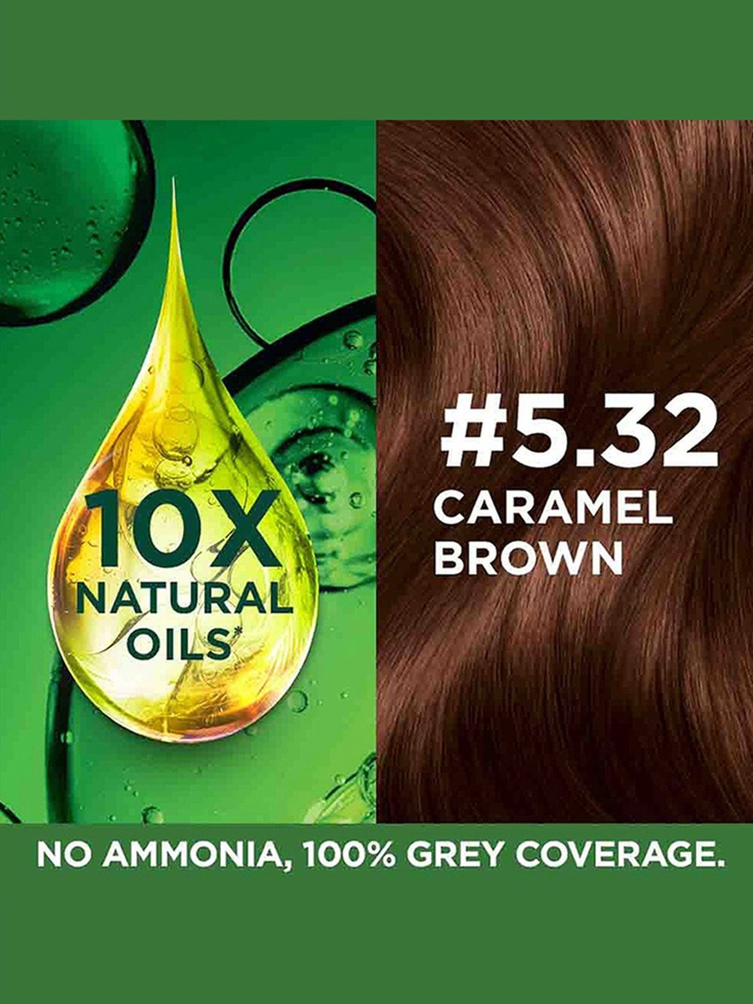 Garnier Color Naturals Creme Hair Color Shade 5.32 Caramel Brown - 70 ml + 60 gm