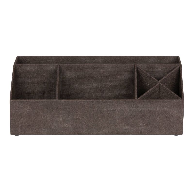 Elisa Canvas Desk Organizer Dark Brown - Bigso Box of Sweden