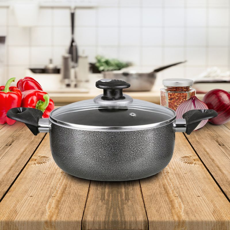 Meyer Corporation Anolon Nouvelle Copper Luxe Hard-Anodized Nonstick Casserole, 4-Quart, Onyx