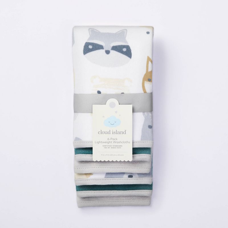 Baby Boys' 6pk Cub Washcloth Set - Cloud Island™ White