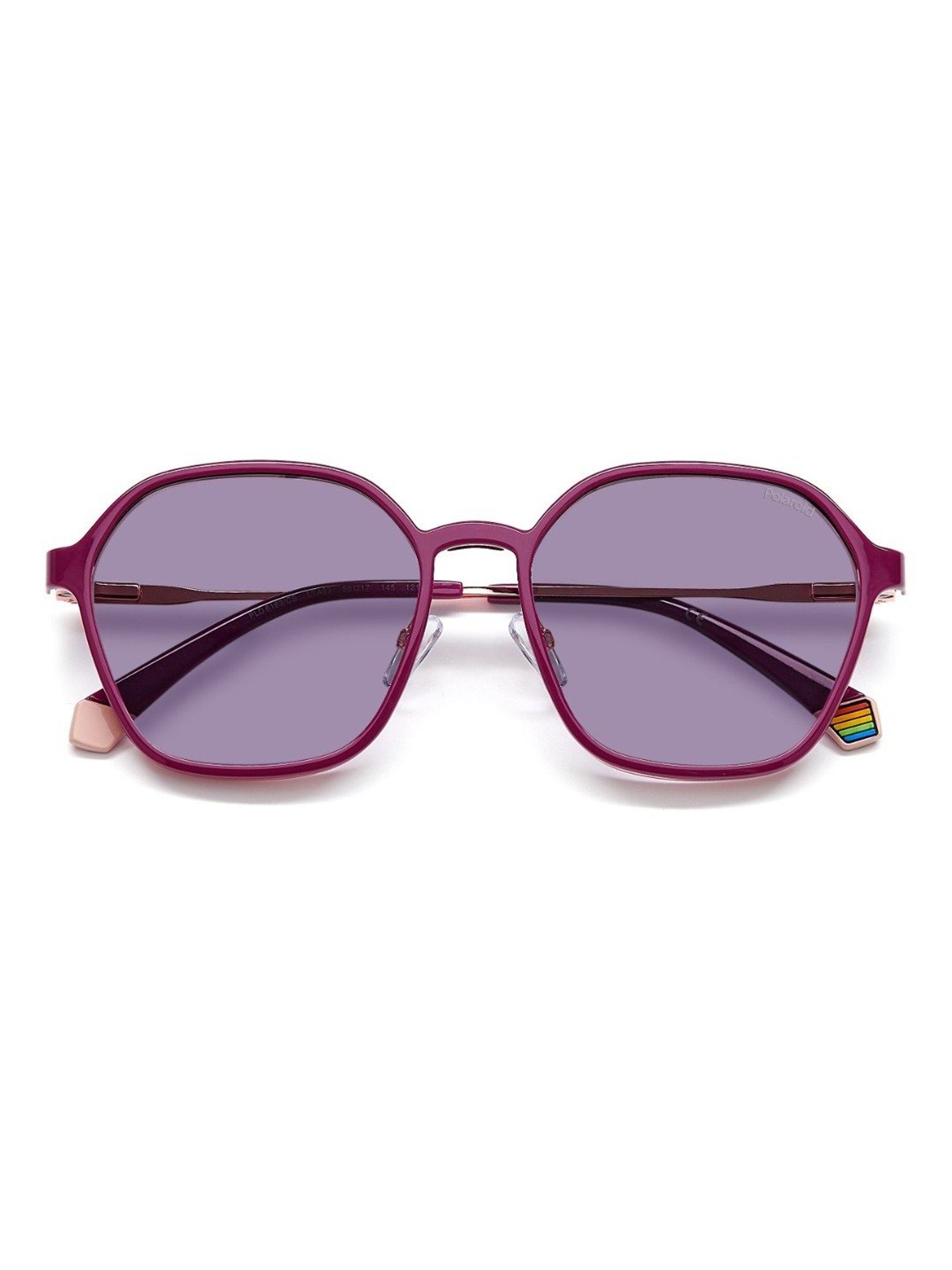 Polaroid Purple Geometric Unisex Sunglasses