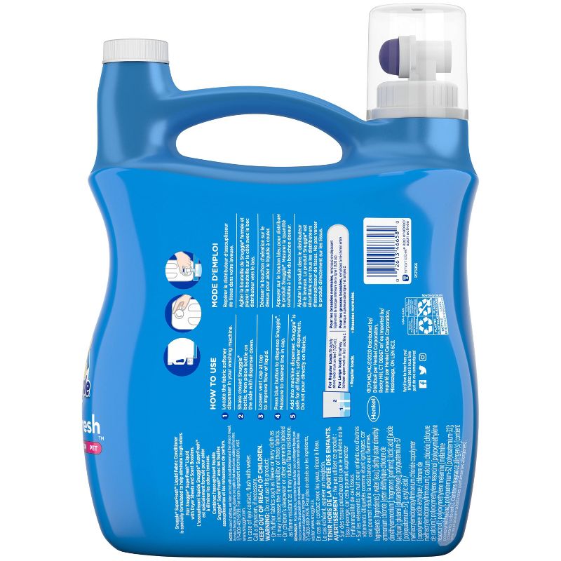 Snuggle Plus Super Fresh Liquid Fabric Softener, Spring Burst, 95 fl oz , 90 Loads