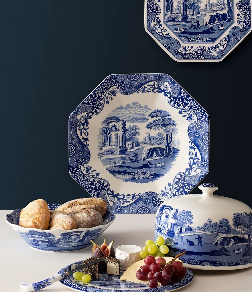 Spode Blue Italian 14#double; Octagonal Platter