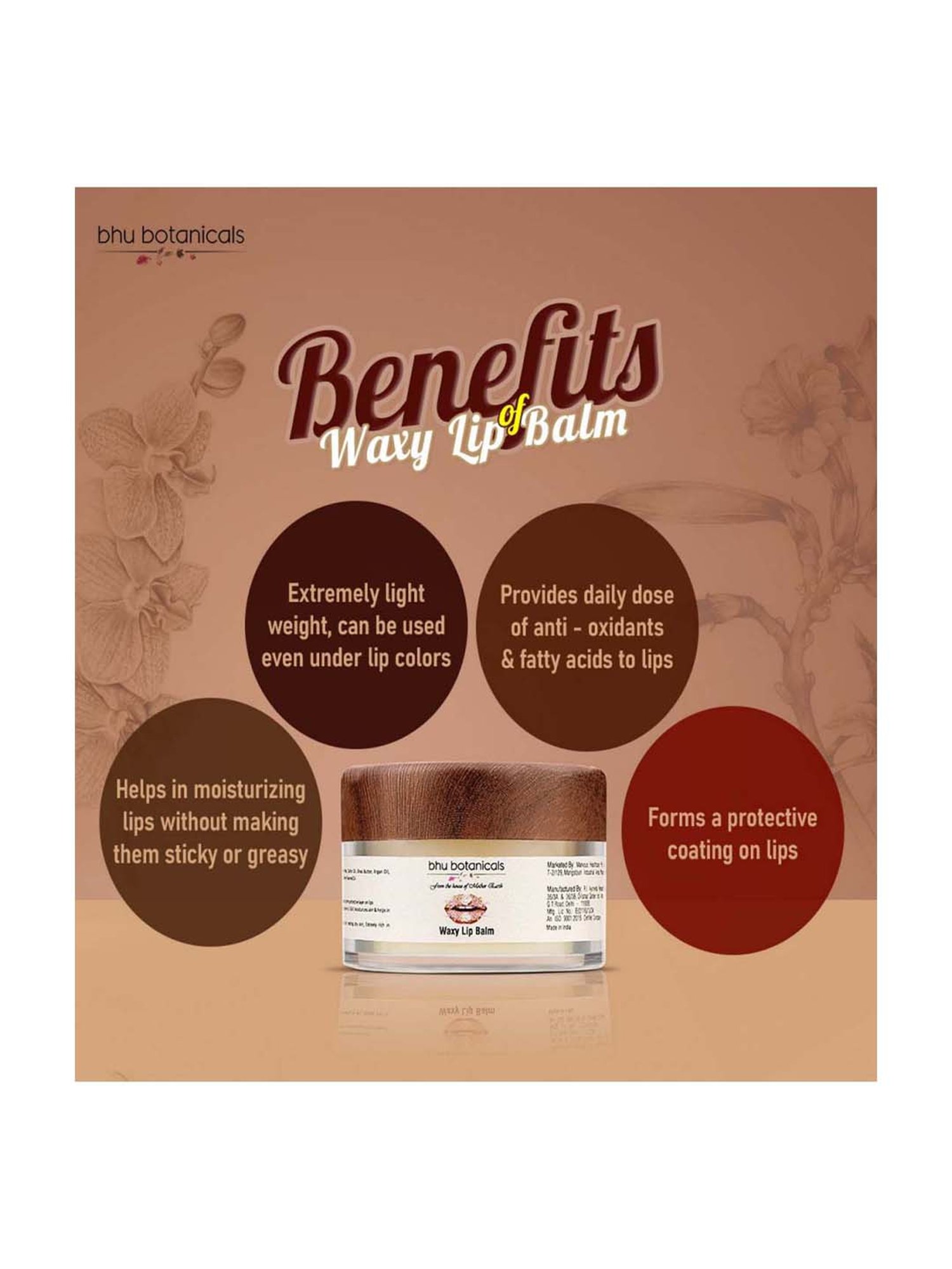 bhu botanicals Waxy Lip Balm - 15 gm
