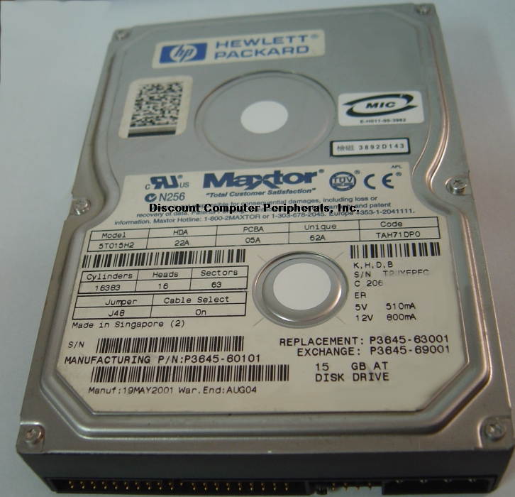 15GB 5T015H2 22A 05A 32A TAH71DP0 K,H,D,B DT22A;192060-001,223413-001
