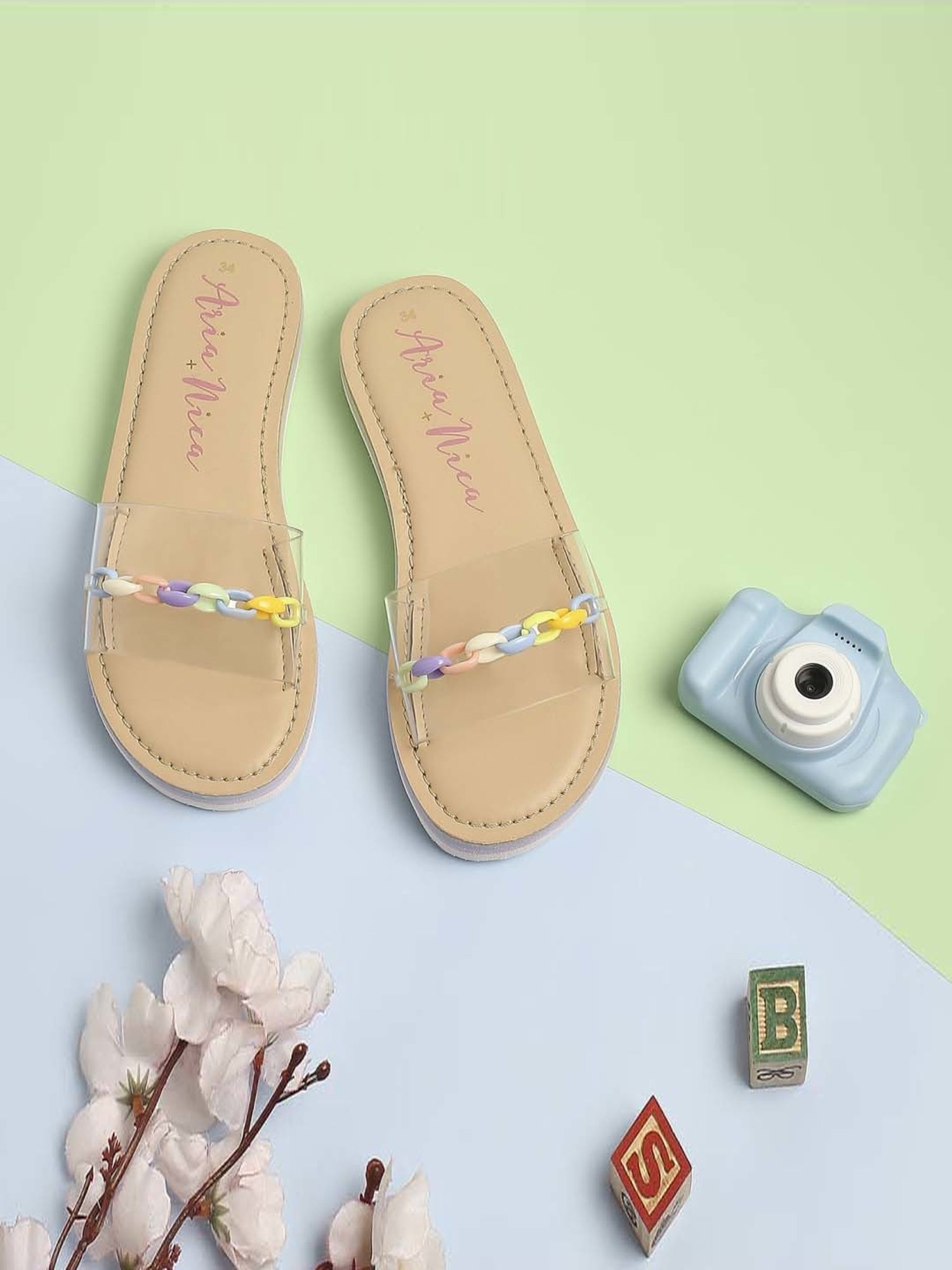 Aria Nica Kids Alya Multicolor Casual Slides