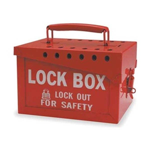 BRADY 51171 Group Lockout Box,13 Locks Max,Red