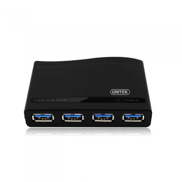 Unitek 4-Port USB 3.0 HUB 5Gbps with Power Adapter & USB 3.0 Cable