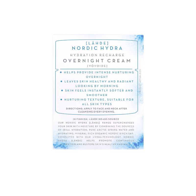 Lumene Lahde Hydration Recharge Overnight Cream - 1.7 fl oz