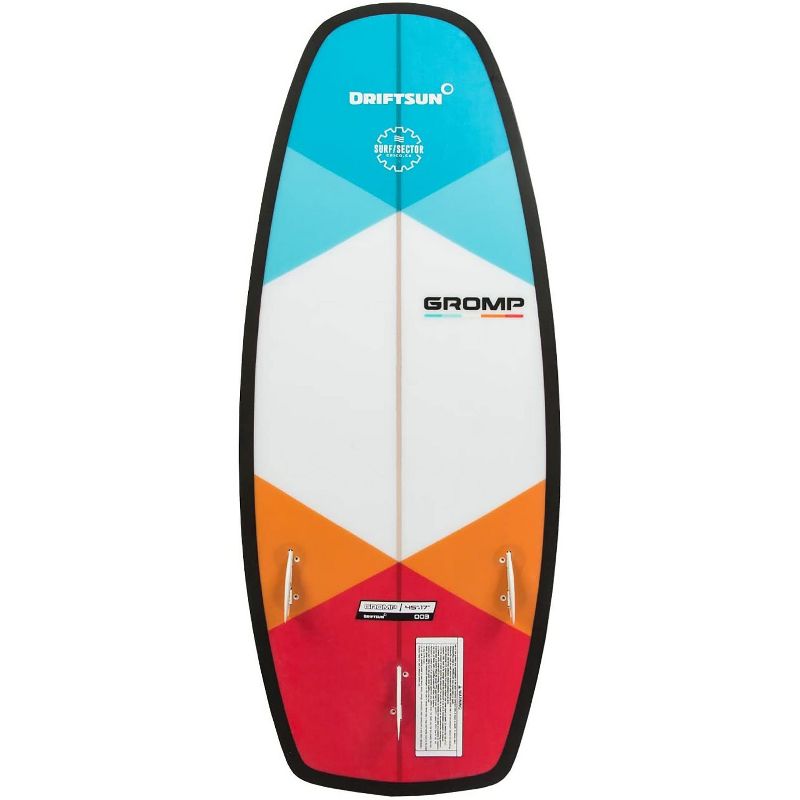 Driftsun 3 Foot 9 Inch Beginner to Intermediate Wave Riding Children Gromp Wakesurf Board with 3 Removable FCS Style Fins Double Concave Base