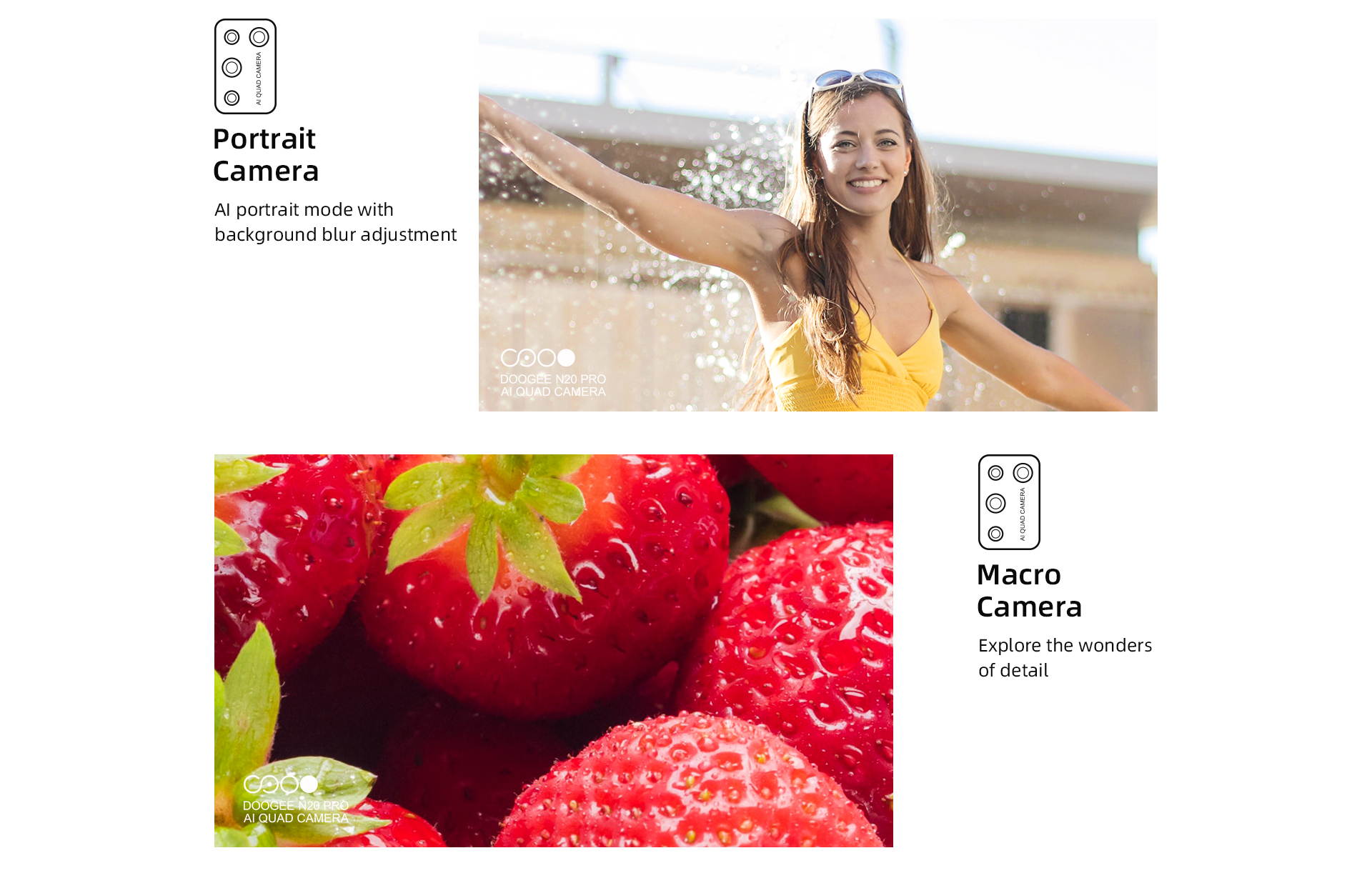 DOOGEE N20 Pro Quad Camara Telefonos moviles Helio P60 Octa Core 6GB RAM 128GB ROM Version Global 6.3"FHD + Android 10 OS Smartphone