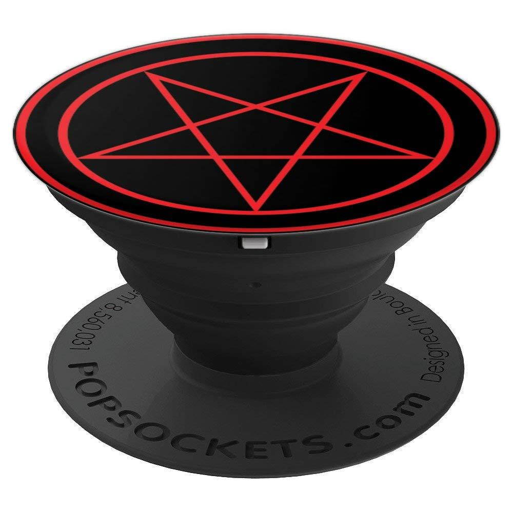 Pentagram Pagan Witch Satanic Symbol Star Simple - PopSockets Grip and Stand for Phones and Tablets
