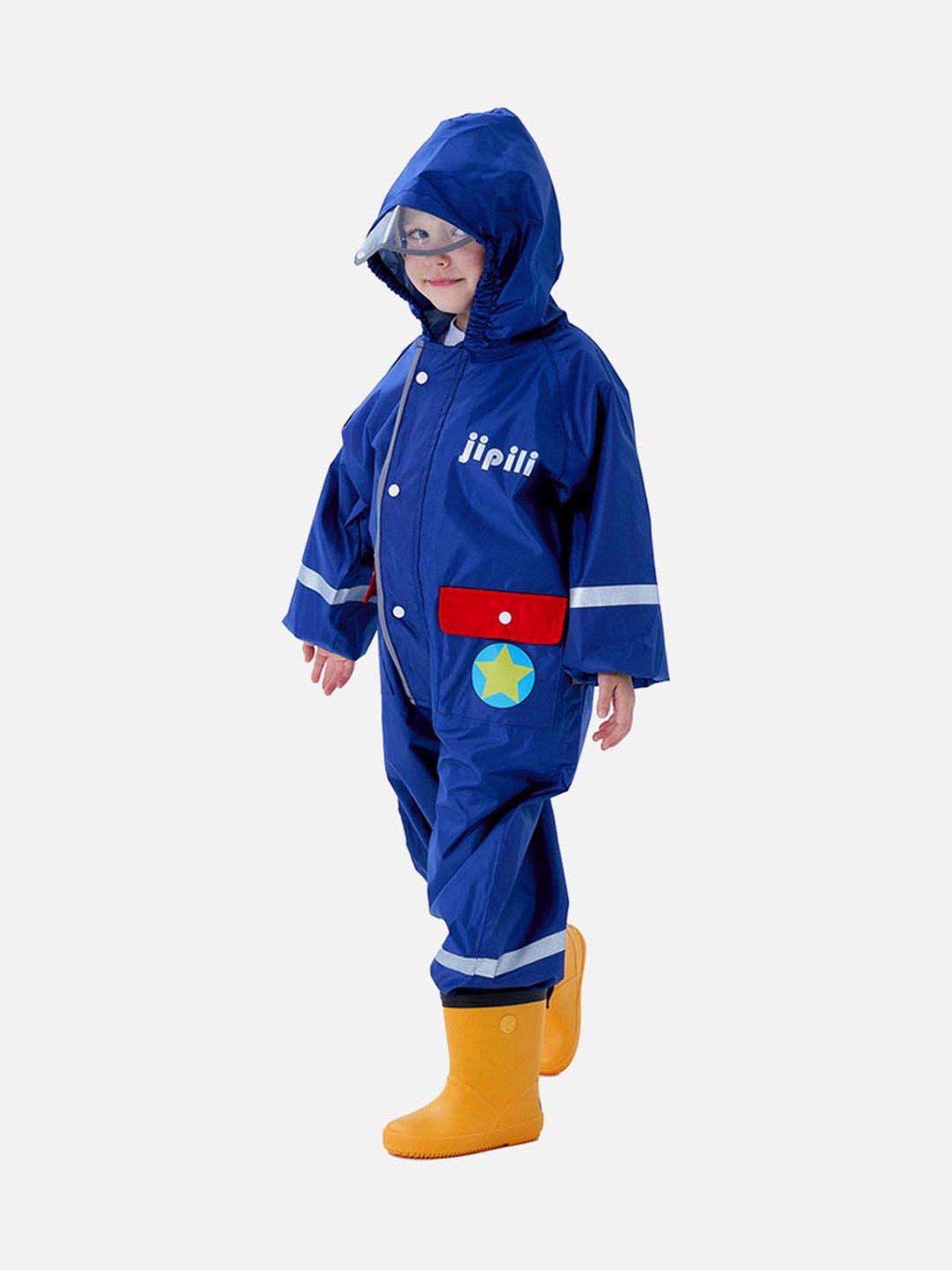 Little Surprise Box Kids Pink Printed Full Sleeves Raincoat