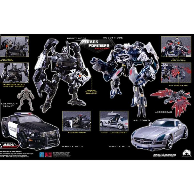 Takara Transformers Asia Exclusive APS-03 Decepticon Barricade & Soundwave Two Pack
