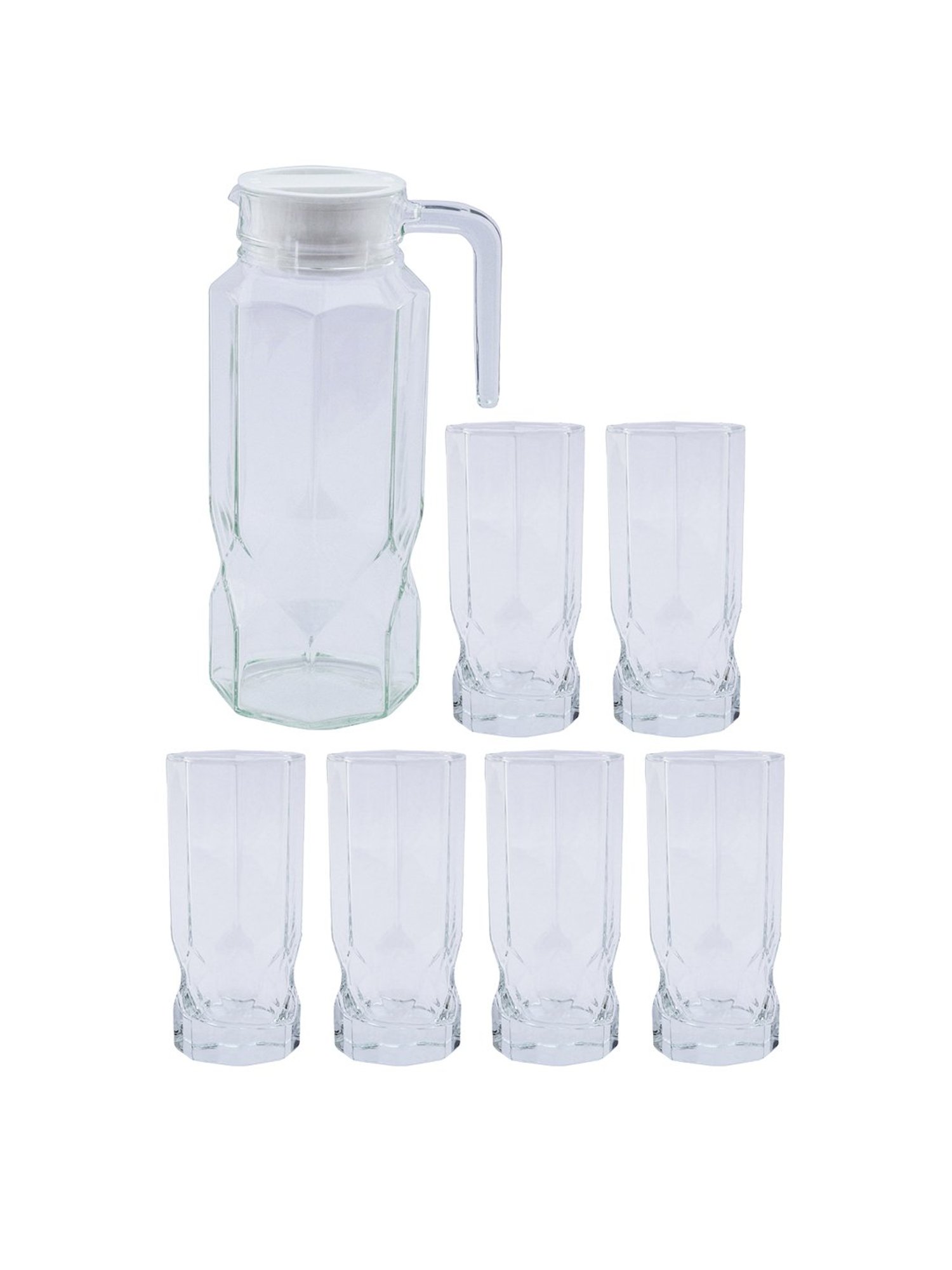Luminarc Transparent Glass Everyday Glasses (310ml) with Jug (1300ml) - Set of 6