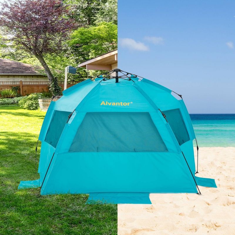 Outdoor Automatic Pop-Up Sun Shelter - Teal - Alvantor