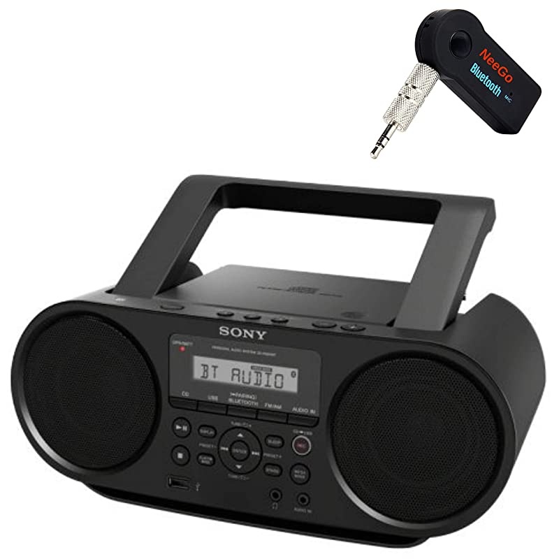Sony Bluetooth Portable Cd Player Stereo Sound System Bundle/Digital Tuner AM/FM Radio Cd Player Mega Bass Reflex Stereo Sound System Included A  Wireless Bluetooth Receiver