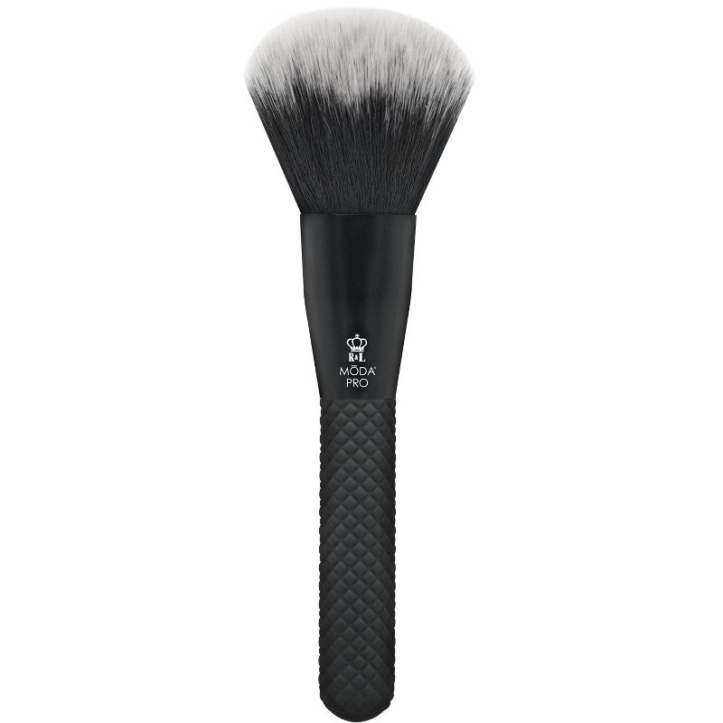 MODA Brush Pro Full Face 25pc Black Makeup Brush Set with Wrap, Includes - Powder, Angle Blush, Highlight, and Crease Brushes