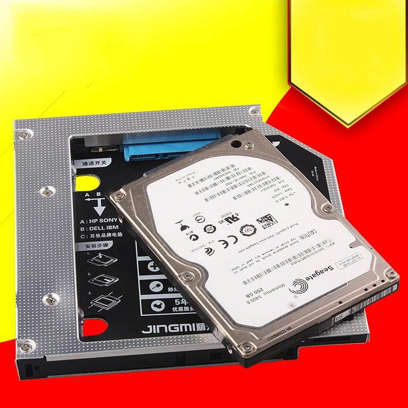 2nd HDD Caddy Bracket 12.7mm SATA 3 DVD Bay Adapter for 2.5'' 7/9/9.5/12.5mm SSD