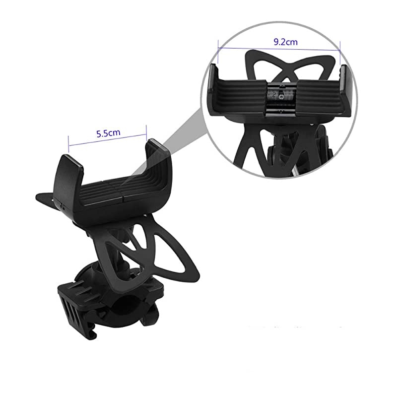 Phone Mount, 360&deg; Adjustable Motorcycle/Handlebar Universal Smartphone Mount Time/Map/Music/GPS Navigation for iPhone X 8 7 6 5 Plus Samsung S9 S8 S7 S7 S6 S5