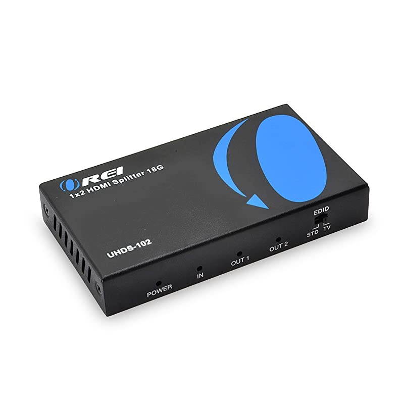 4K 1x2 2.0 HDMI Splitter by , 2 Ports with Full UltraHD 4:4:4 HDR, HDR10, Dolby Vision, HDCP 2.2, 4K at 60Hz, EDID Support