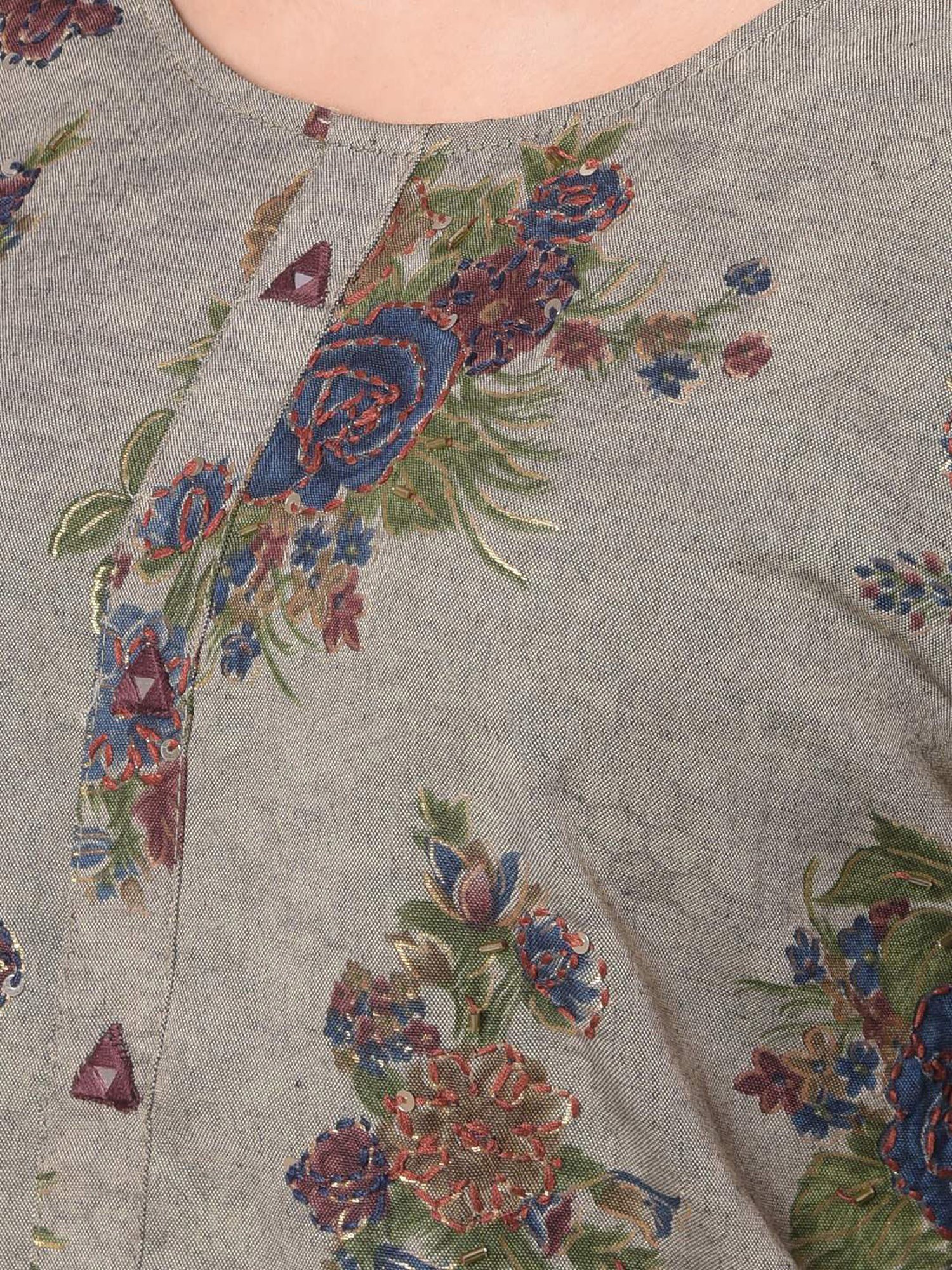 Dollar Missy Blue Embellished Kurta With Pants