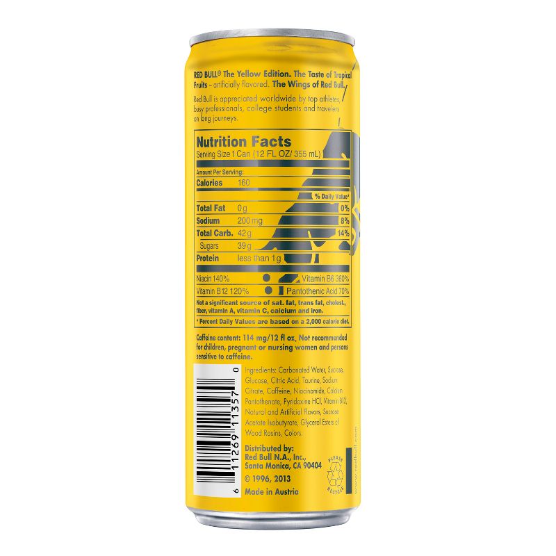 Red Bull Yellow Edition Tropical Punch Energy Drink - 12 fl oz Can