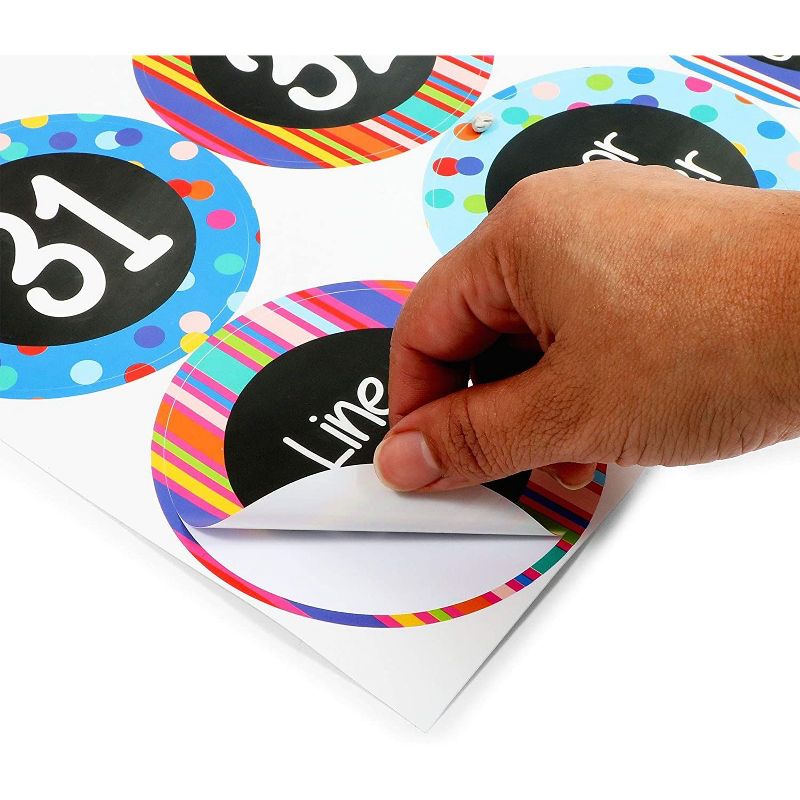 Bright Creations 36 Packs Number Stickers for the Office, Classrooms Supplies(4 Inches)