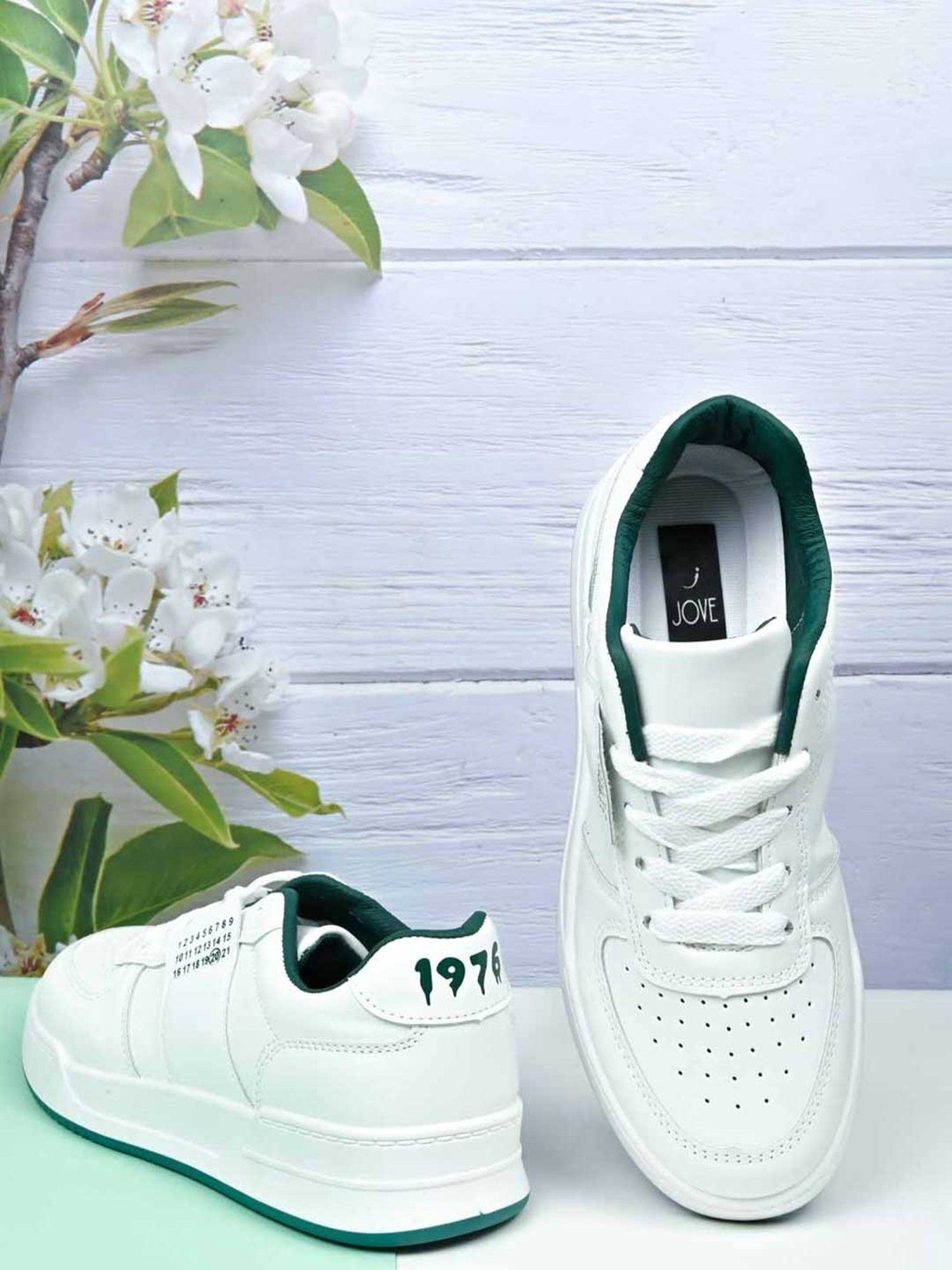 Jove Women's Pearl White Sneakers