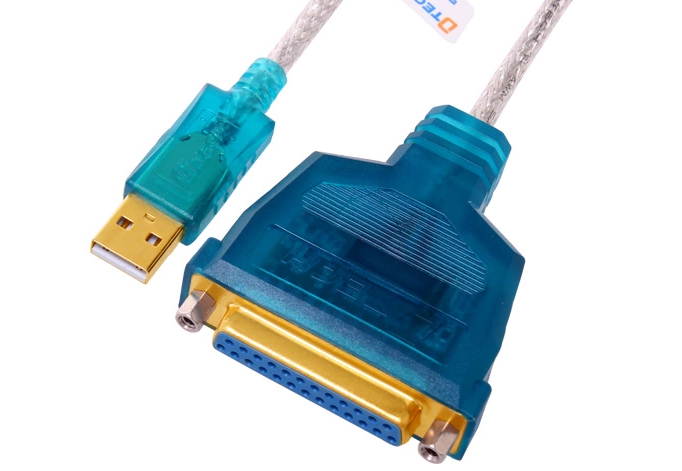 DTECH DT-5055 6 ft. USB To DB 25 Convertor Cable
