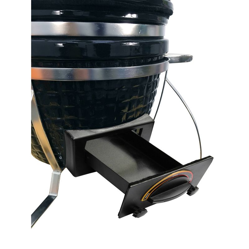 Vision I-CON 101 Electric and Charcoal Kamado Grill - Black