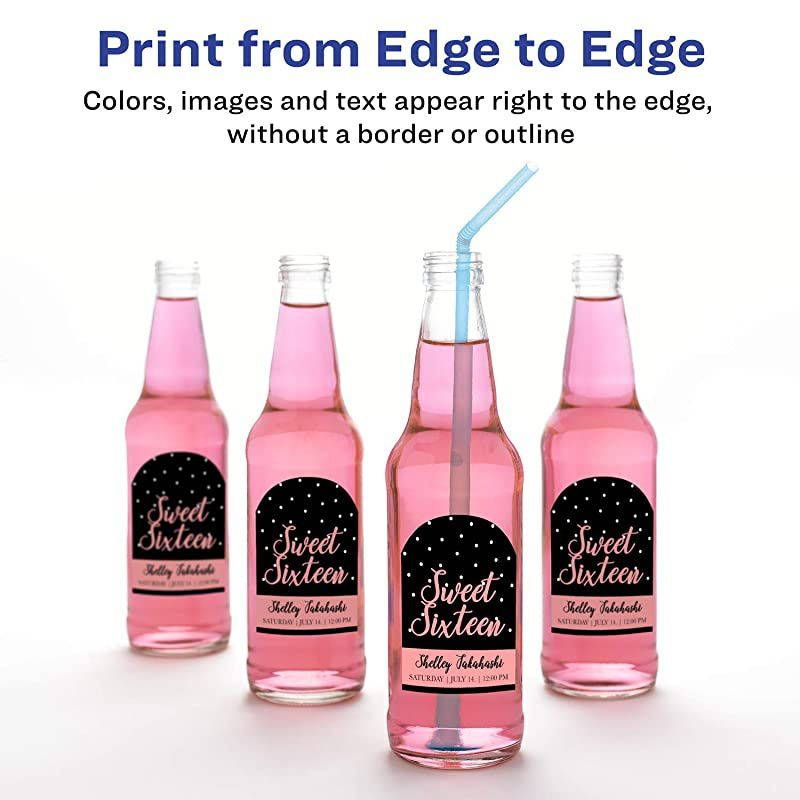 Arched Labels for Laser Printers Only Water Resistant 3 x 225 90 Labels 22809