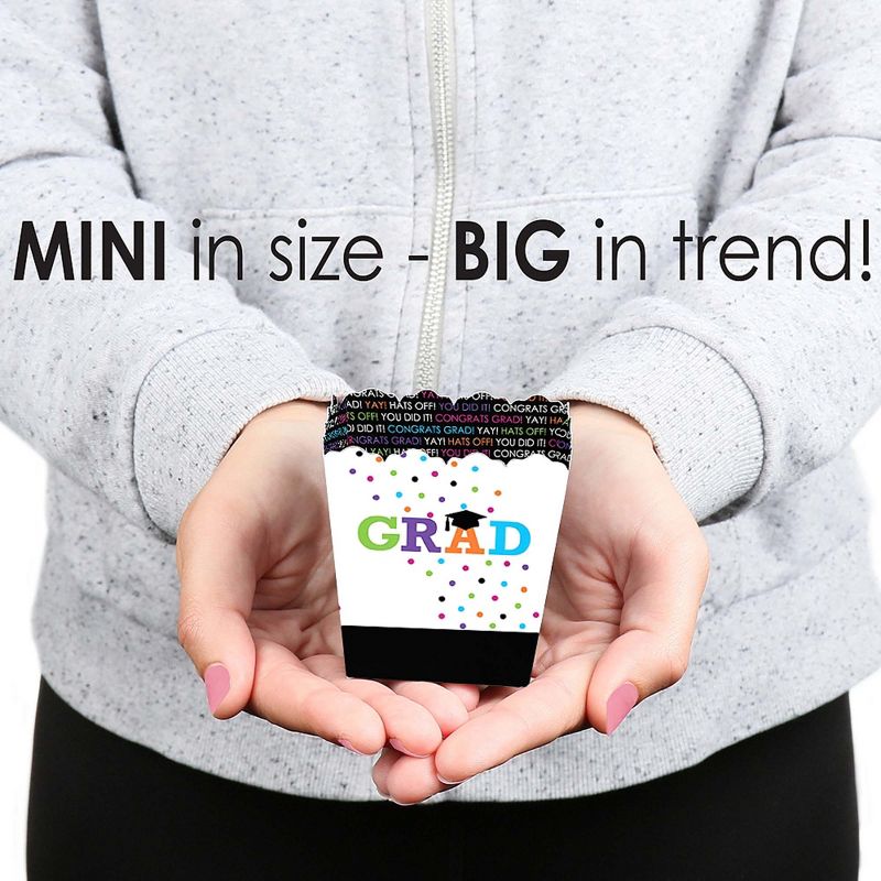 Big Dot of Happiness Hats Off Grad - Party Mini Favor Boxes - Graduation Party Treat Candy Boxes - Set of 12