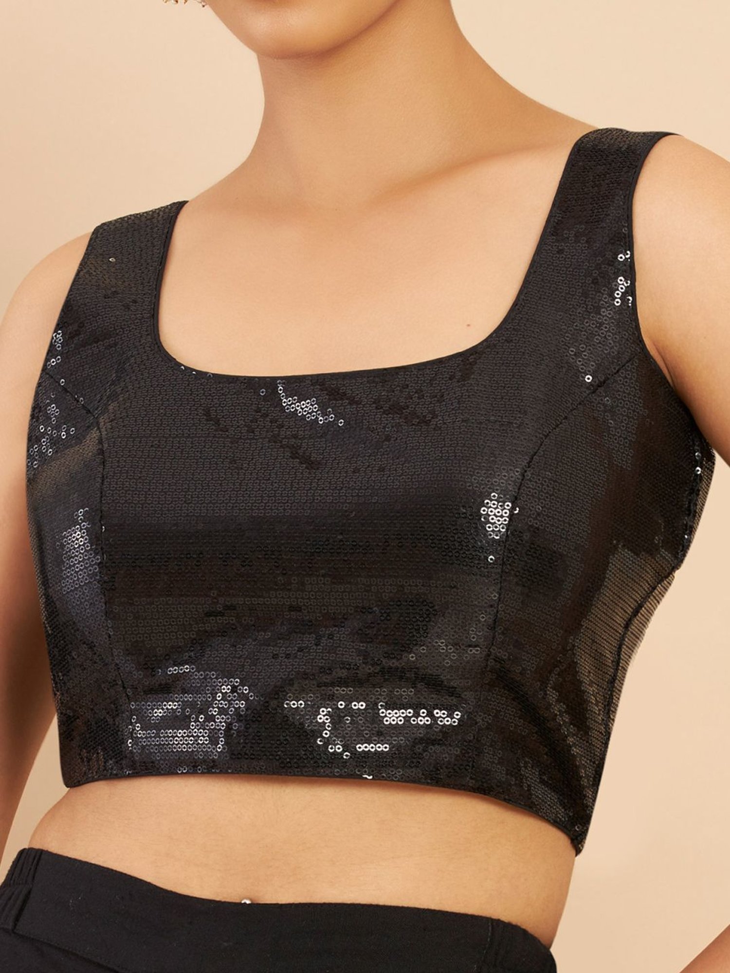 Soch Black Embellished Readymade Blouse