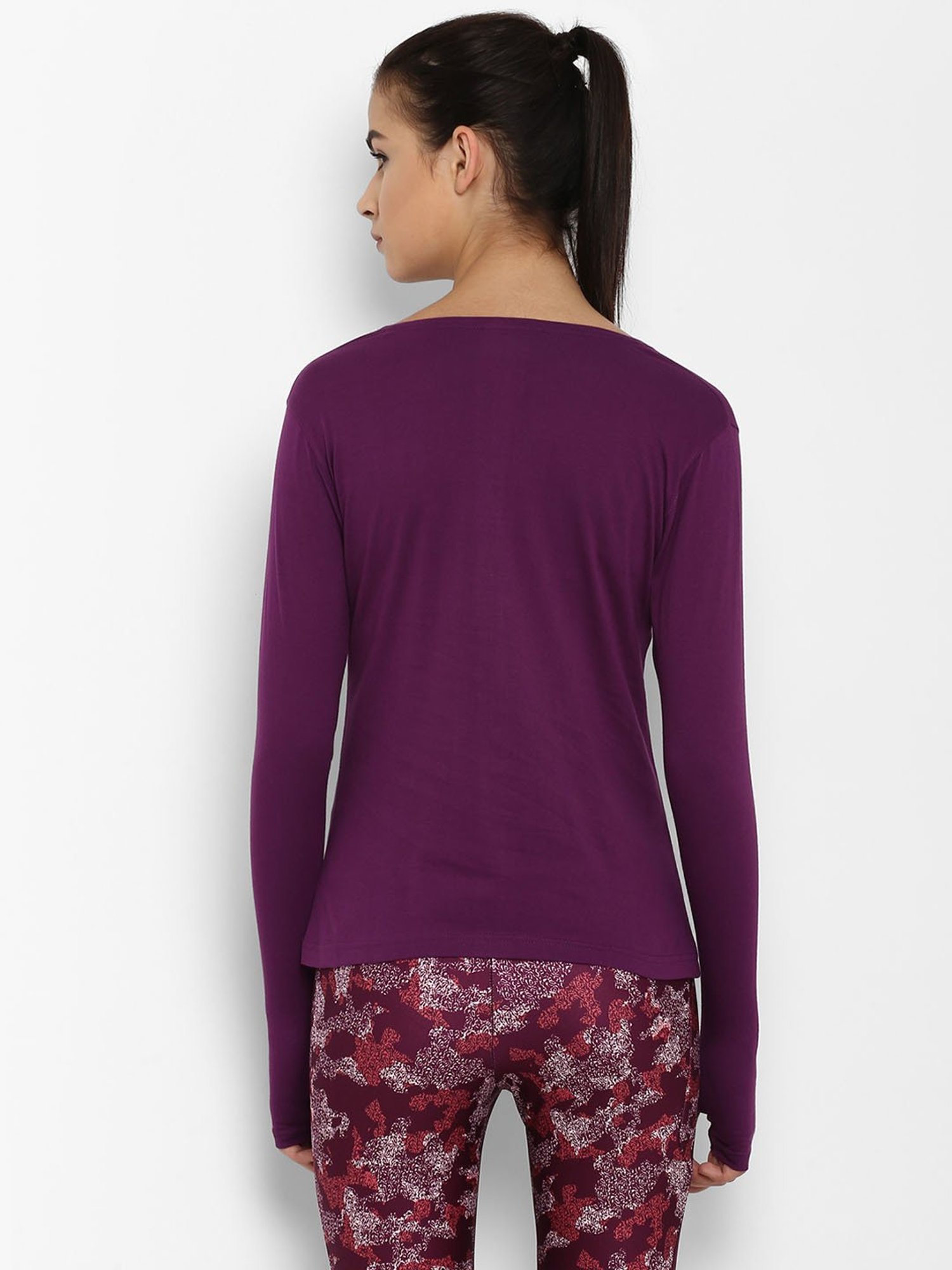 Appulse Purple Cotton Slim Fit T-Shirt