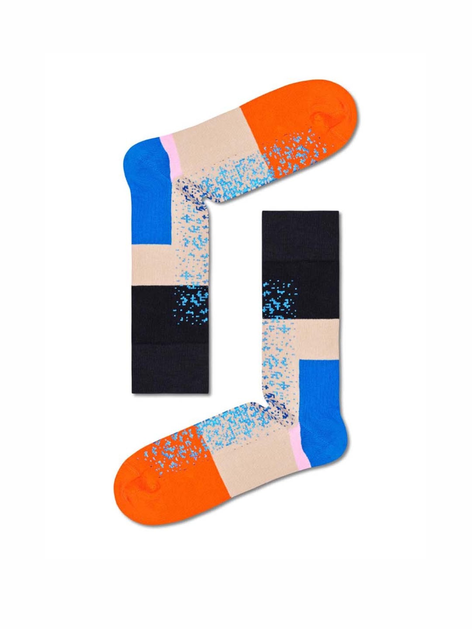 Happy Socks Dressed Multicolor Cotton Color Block Socks (43-46)