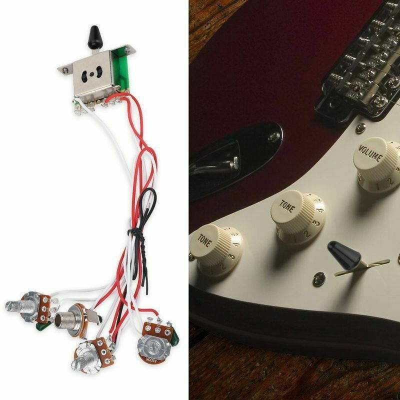 50X(Pots For Strat Guitar Prewired 1 Volume 2 Tone Control 5 Way Switch 3-500K