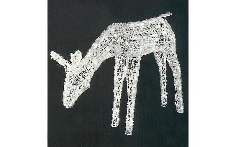 Brite Star 33" Lighted Twinkling Spun Crystal Animated Feeding Doe Christmas Yard Art