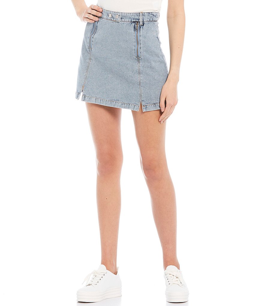 June & Hudson Frisco Denim Mini Skirt