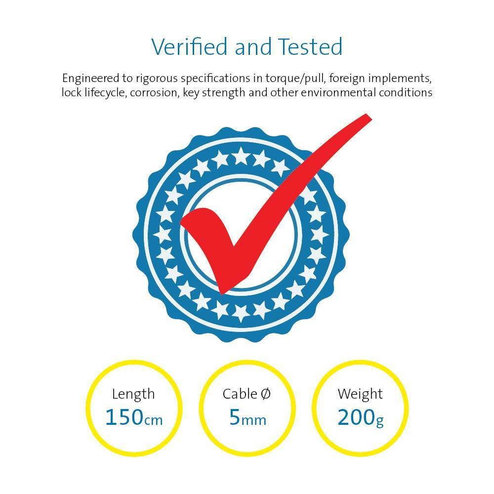Kensington K64637WW ClickSafe Keyed Laptop Lock for Business Standard Cable