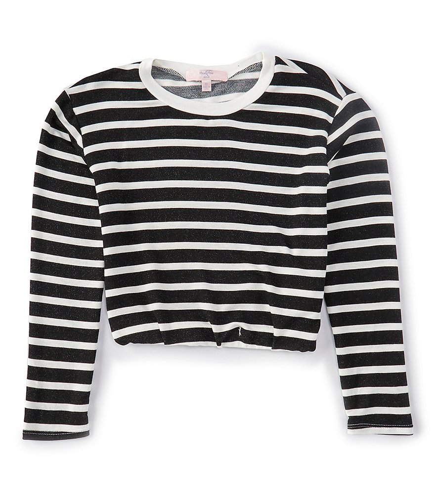 Moa Moa Big Girls 7-16 Longs Sleeve Stripe Shirt